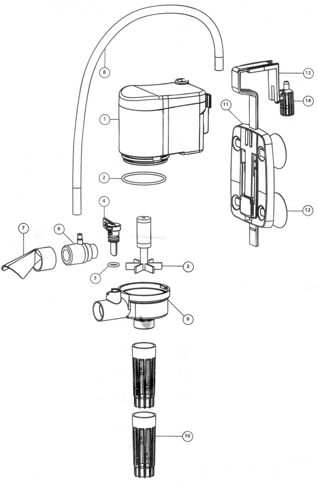 помпа для аквариума aquael чертеж, помпа для аквариума aquael 500 чертеж, аква помпа aquael circulator 500, помпа фильтр для аквариума aquael