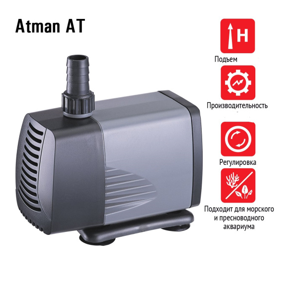 Atman ATM-AT-105S Помпа подъемная 3000 л/ч, 37W, подъем до 3 м