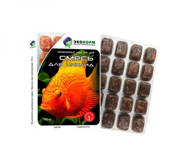 Смесь для цихлид в блистере 100 гр.  ЭкоКорм