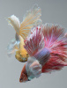 Петушок ХалфМун Дамбо желтый самец (Betta-splendens-Super-Delta-Dumbo-E)
