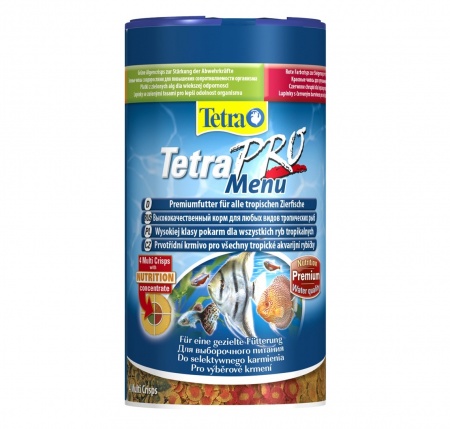 Tetra PRO Menu Multi-Crisps 250 мл - корм для всех видов рыб - меню из 4-х видов чипсов