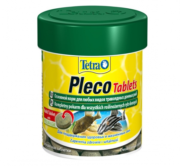 Tetra Pleco Tablets 120 таб (66 мл) 36 гр. - корм для травоядных донных рыб (таблетки)