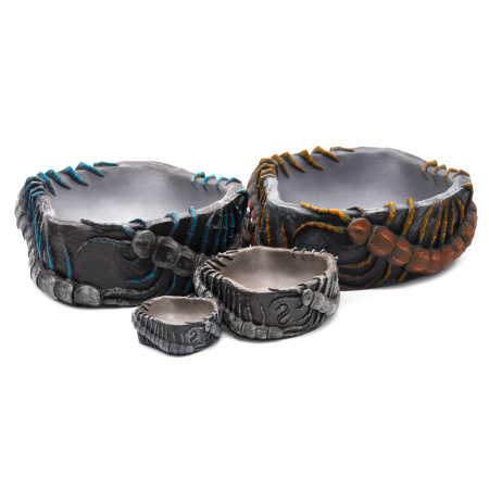 Поилка круглая из искусственного камня Scaled Scolopendra Drinking Bowl 14 см