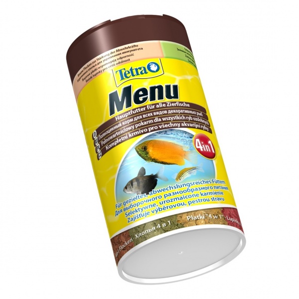 TetraMin Menu 100 мл - универсальный корм для рыб (меню из 4 видов корма)