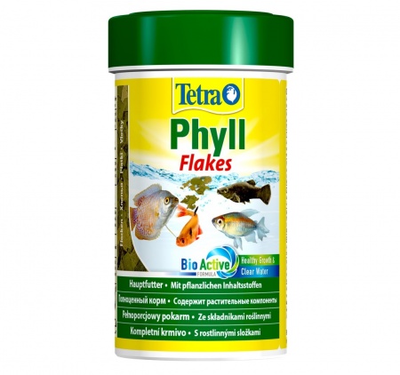 Tetra Phyll 100 мл - корм для растительноядных рыб (хлопья)
