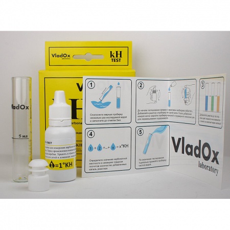 Набор из 7 Тестов VladOx  (gH, kH, pH, NO2, NO3, NH3/4, PO4)